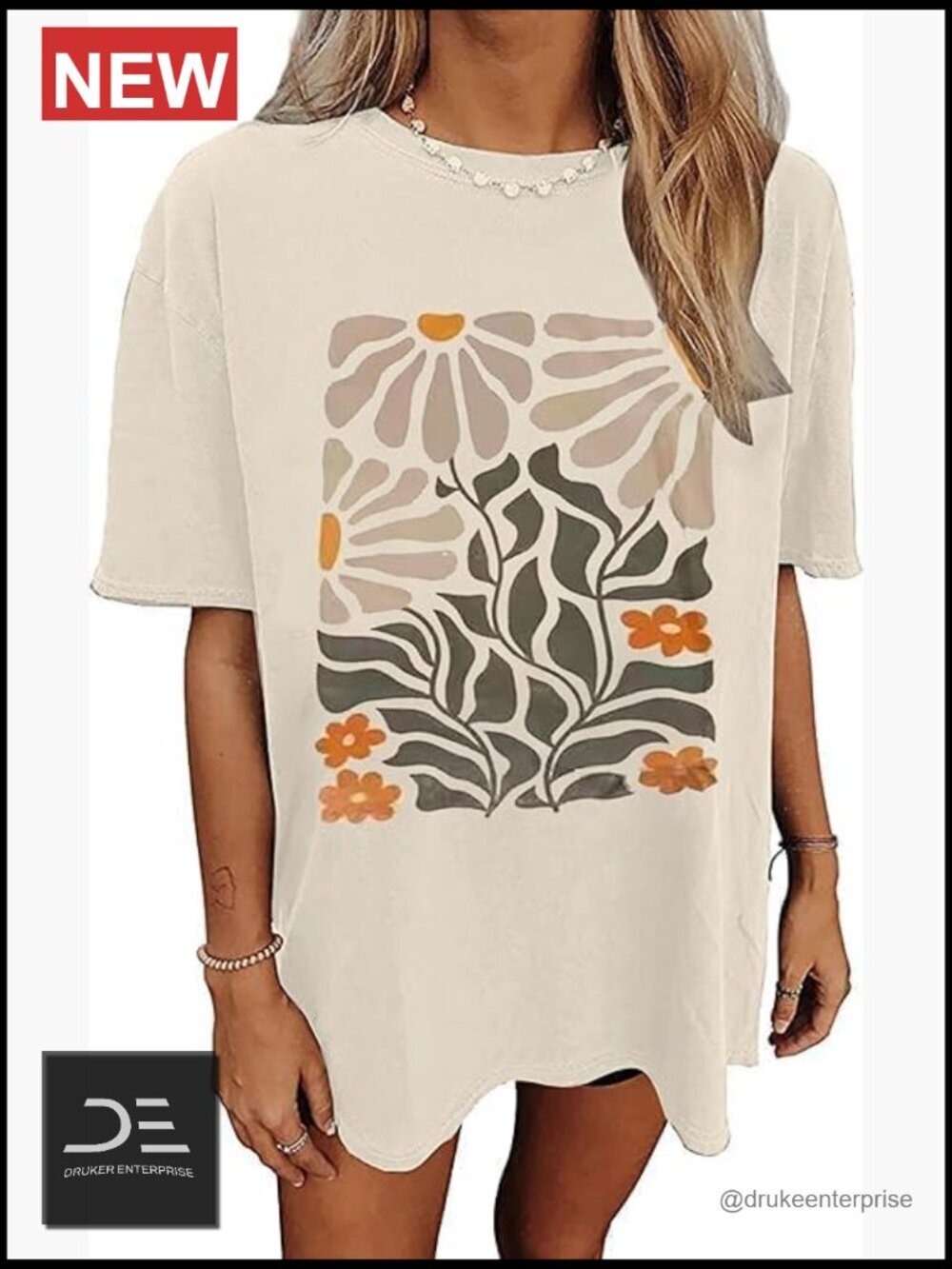 Oversized Vintage Guitar Wings Graphic Tee - Soft Breathable Short Sleeve